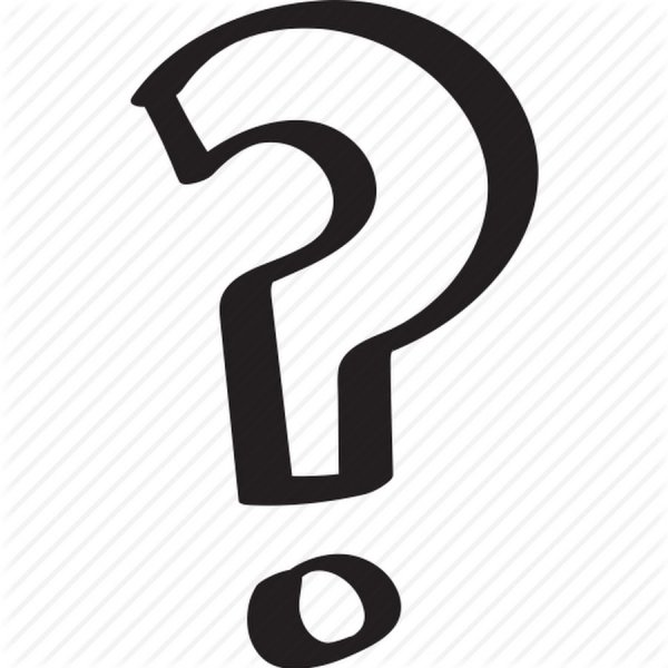 Вопросительный знак голубой