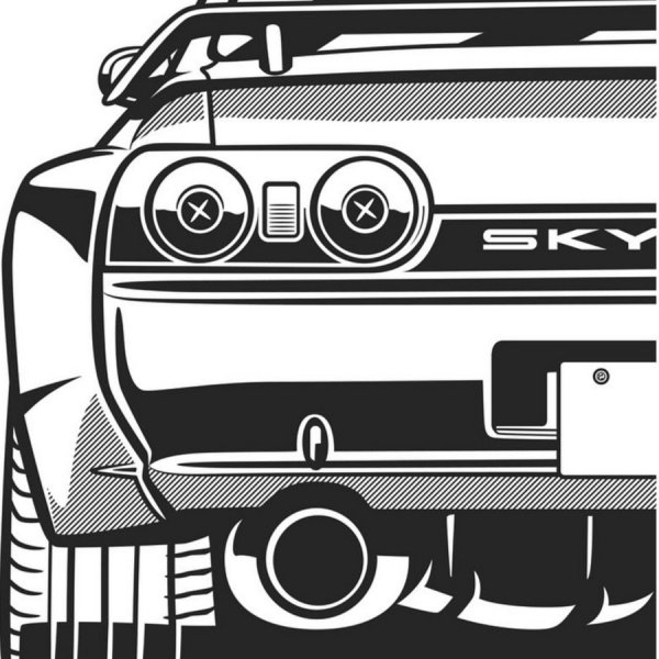 Ниссан Скайлайн р32 вектор