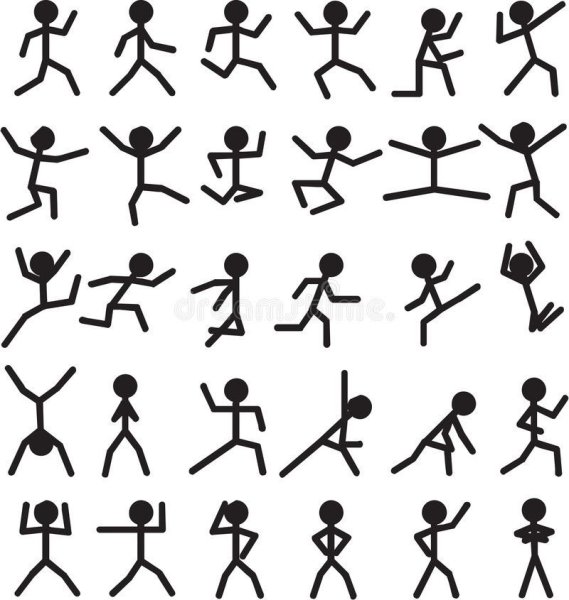 Человечки в разных позах