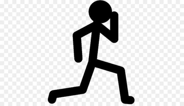 Стикмен бежит без фона