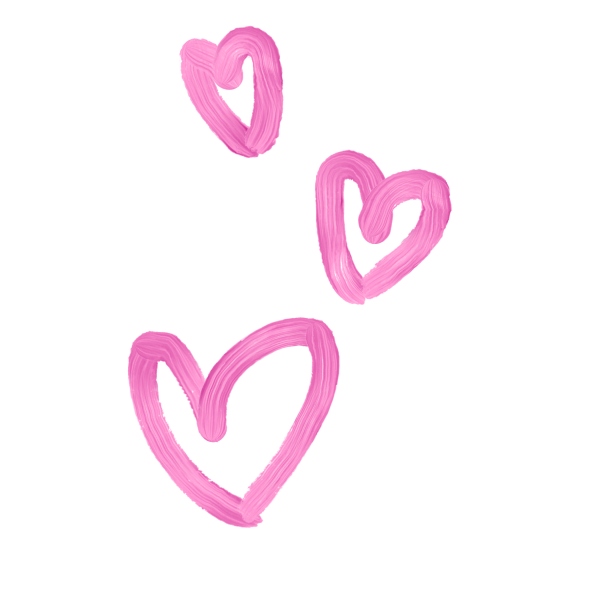 Сердечки на прозрачном фоне тумблер