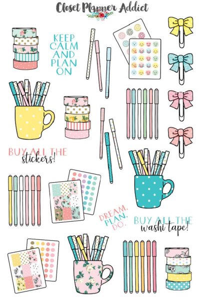 Наклейки для ежедневника