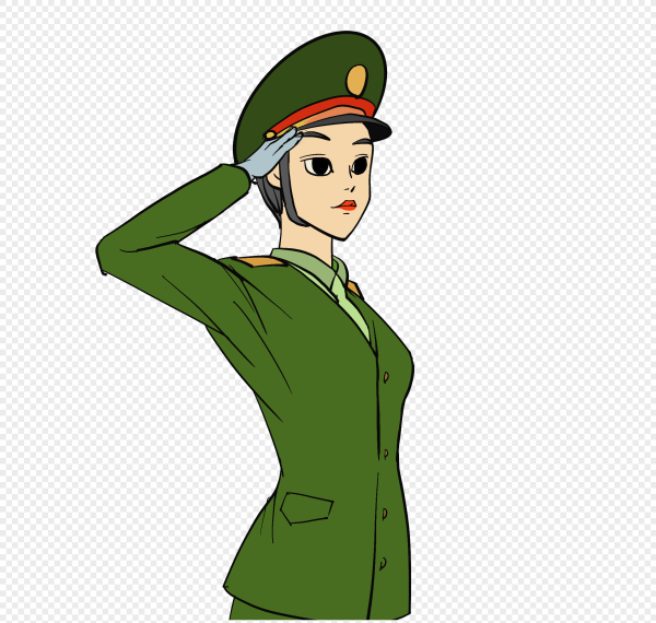 Нарисовать женщину солдата