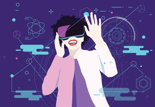 Виртуальная реальность силуэт