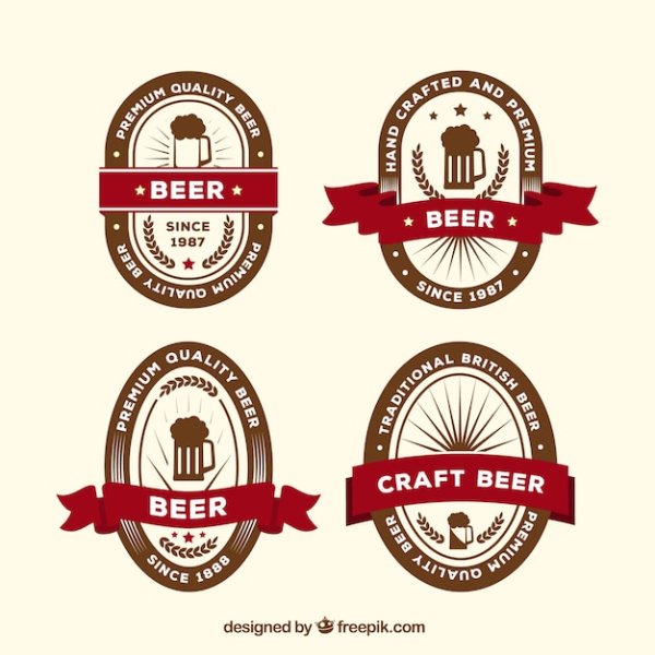 Наклейки пиво вектор