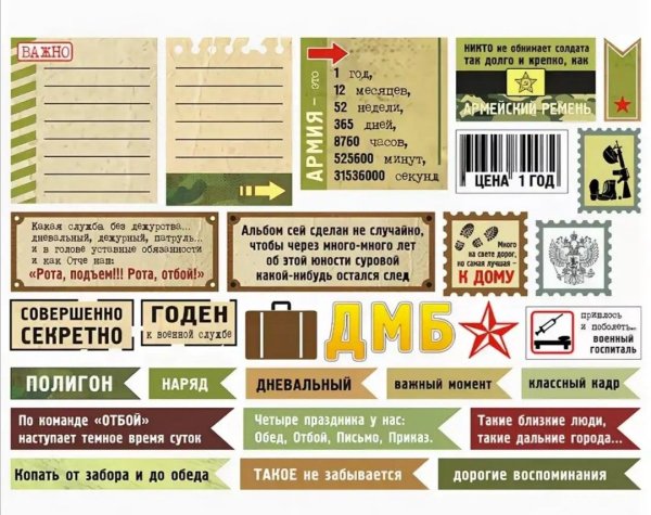 Декор для дембельского альбома
