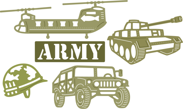 Армейские наклейки для вырезания