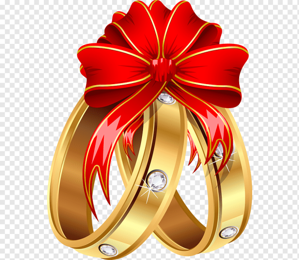 Обручальные кольца на прозрачном фоне