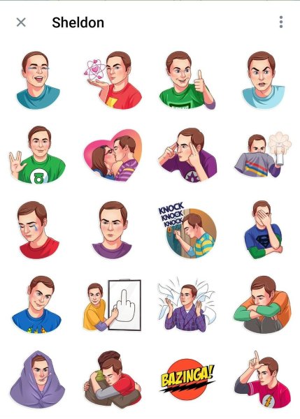 Стикеры Шелдон Купер