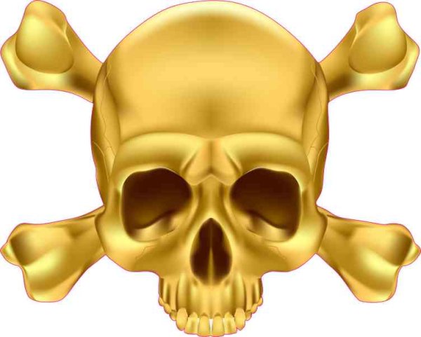 Череп золото