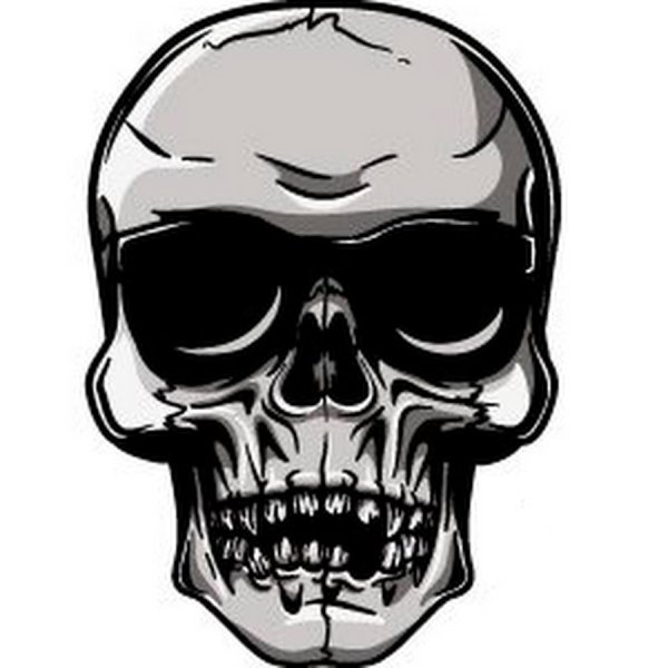 Череп с золотистимы зубами