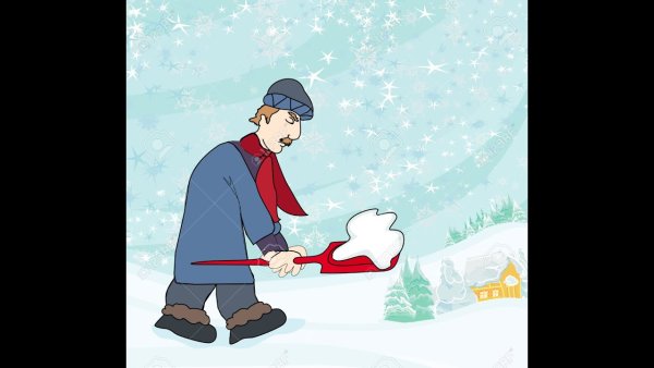 Уборка снега вектор