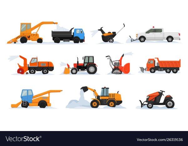 Снегоуборочная машина вектор