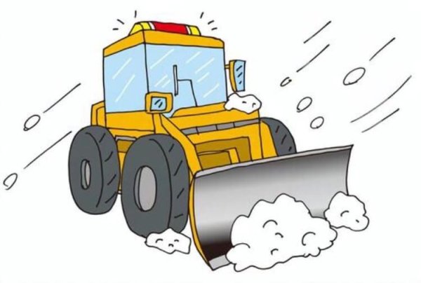 Снегоуборочная машина мультяшная