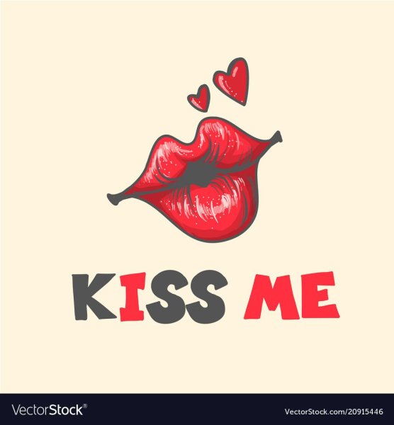 Стикер поцелуй в губы