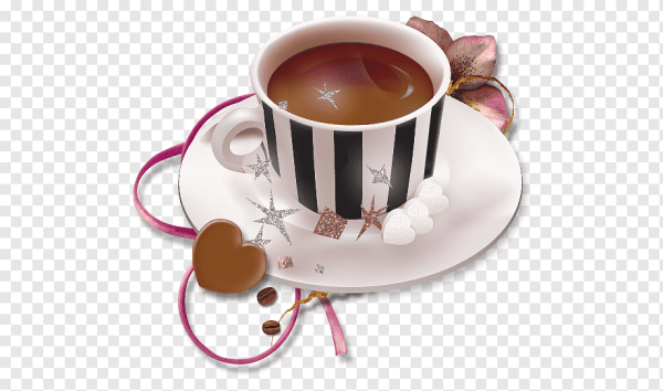 Чашечка кофе с добрым утром на прозрачном фоне