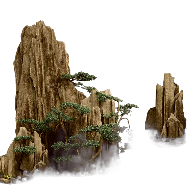 Скала на прозрачном фоне