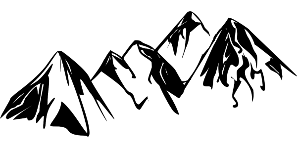Горы вектор чб