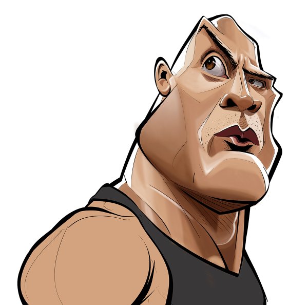 Дуэйн скала Джонсон шарж