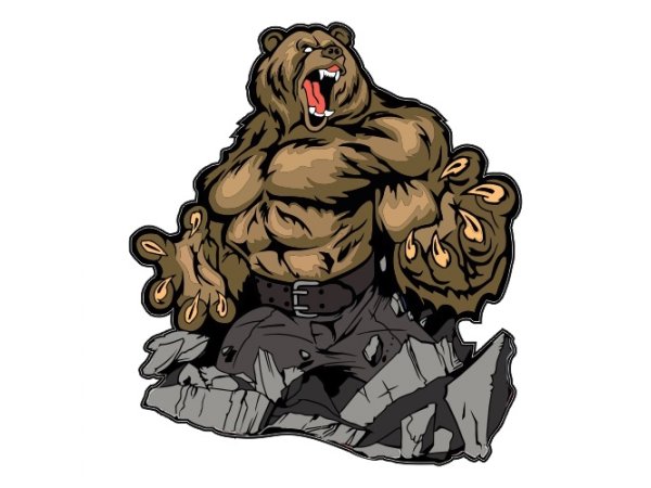 Мускулистый медведь