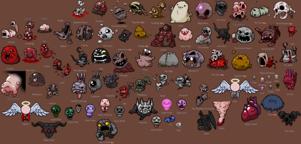 Пиксель арт the Binding of Isaac