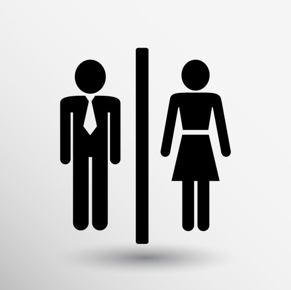 Мужчина и женщина схематично