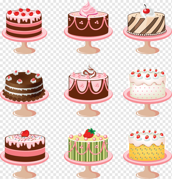 Красивый нарисованный тортик