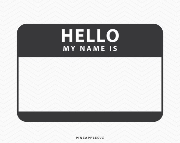 Стикеры hello my name is