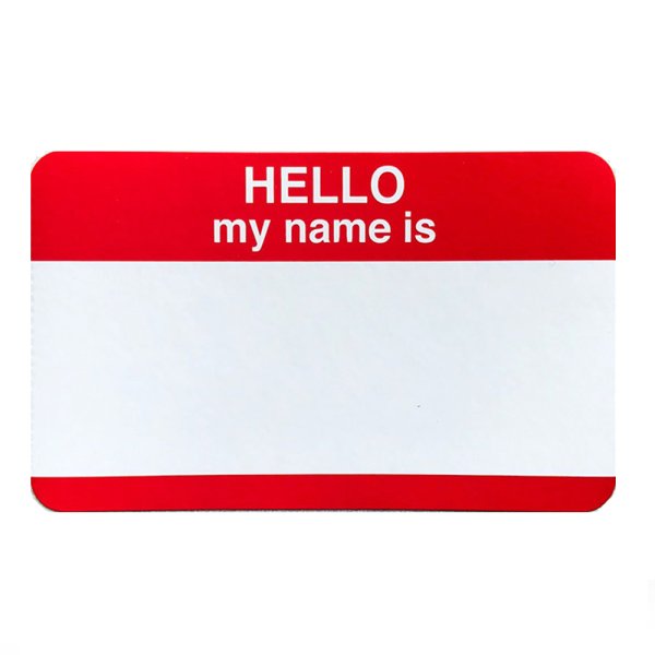 Стикеры hello my name is