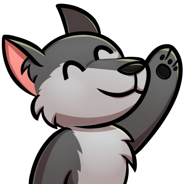 Наклейка волк