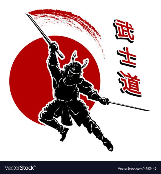 Меч самурая вектор