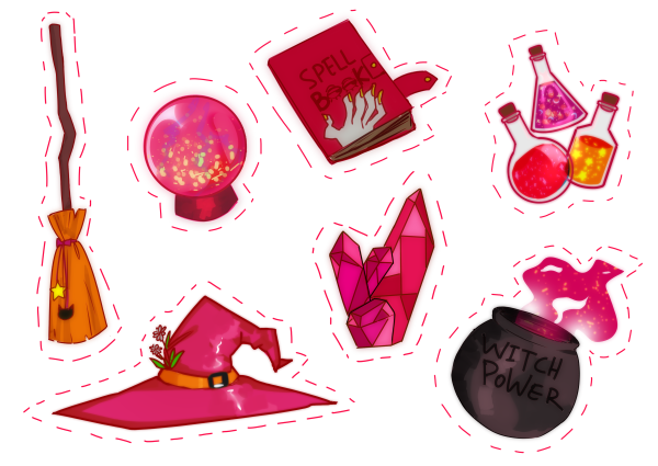 Магические предметы стикер