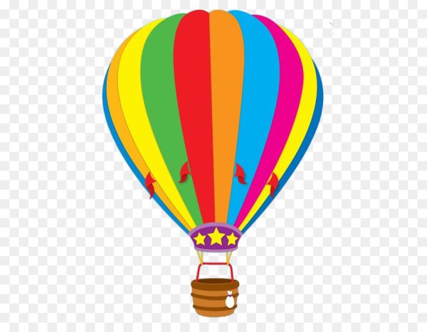 Векторный воздушный шар с корзиной