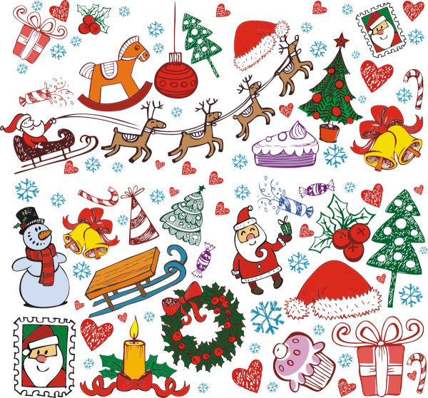 Рождественские наклейки