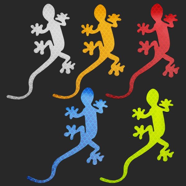 Наклейка геккон светоотражающая