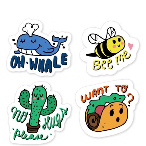 Стикеры черно белые