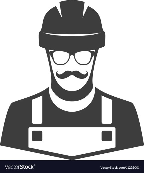 Стикеры работник в каске