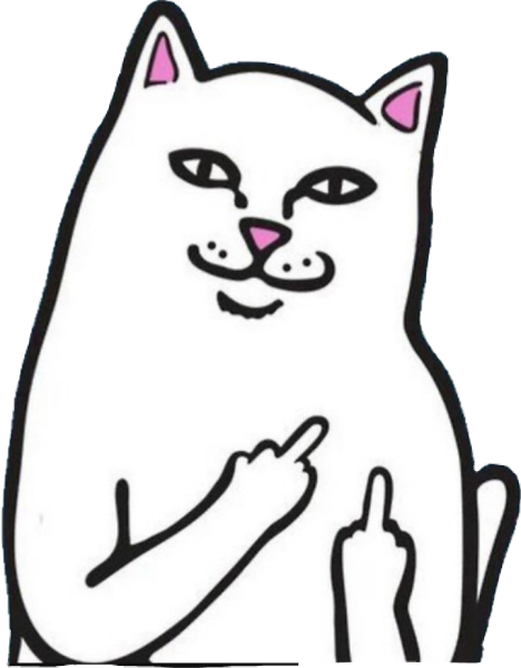 Котик с факами тату