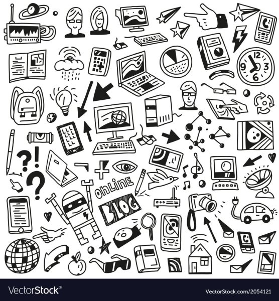 Векторные рисунки связанные с компьютером