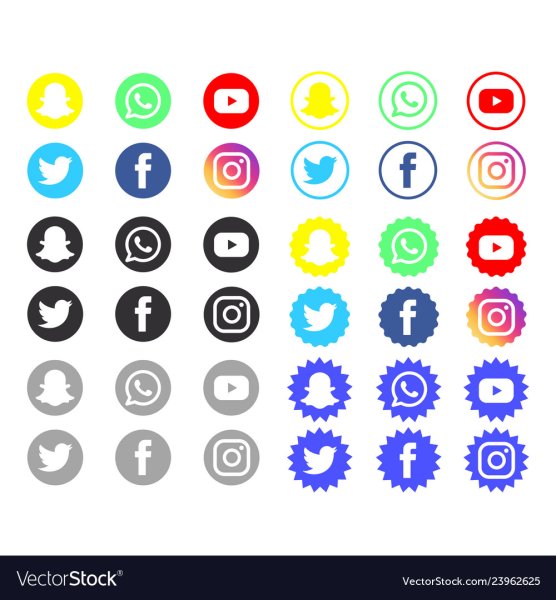 Коллекция логотипов соц сетей