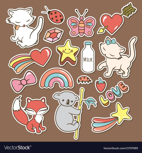 Наклейки в стиле арт