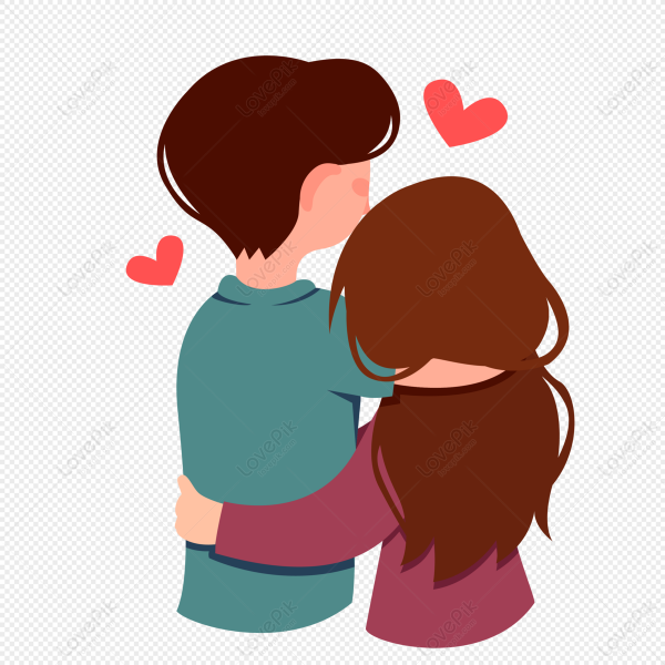 Объятия на белом фоне