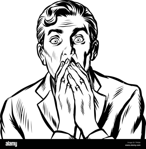 Иллюстрации удивленных людей