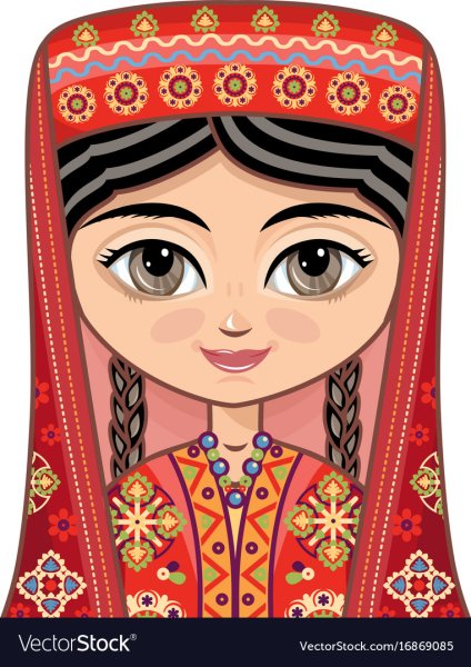 Армянка в национальном костюме вектор