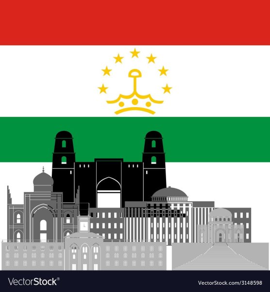 Достопримечательности Таджикистана вектор