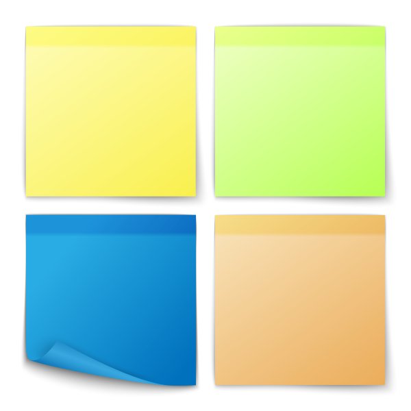 Разноцветные Стикеры вектор