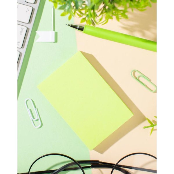 Стикеры Attache с клеев.краем 76х51 голубой 100л