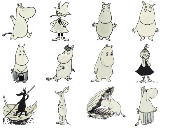 Наклейки Муми Тролли