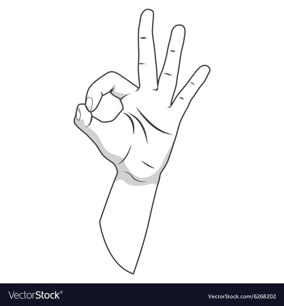 Рисованная рука ок