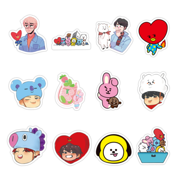 Наклейки BTS И bt21